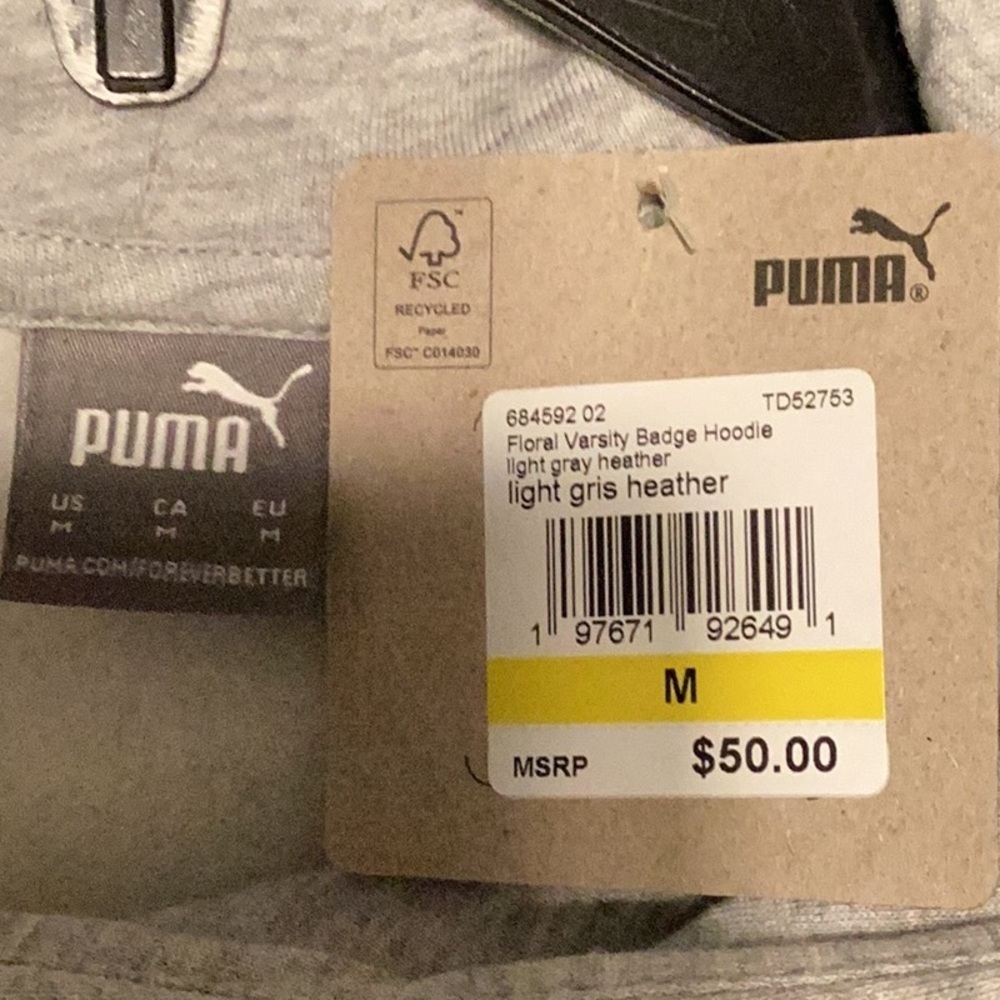 NWT‎ Puma Size M Hoodie - Picture 3 of 4